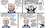 Sack cartoon: Democratic debate