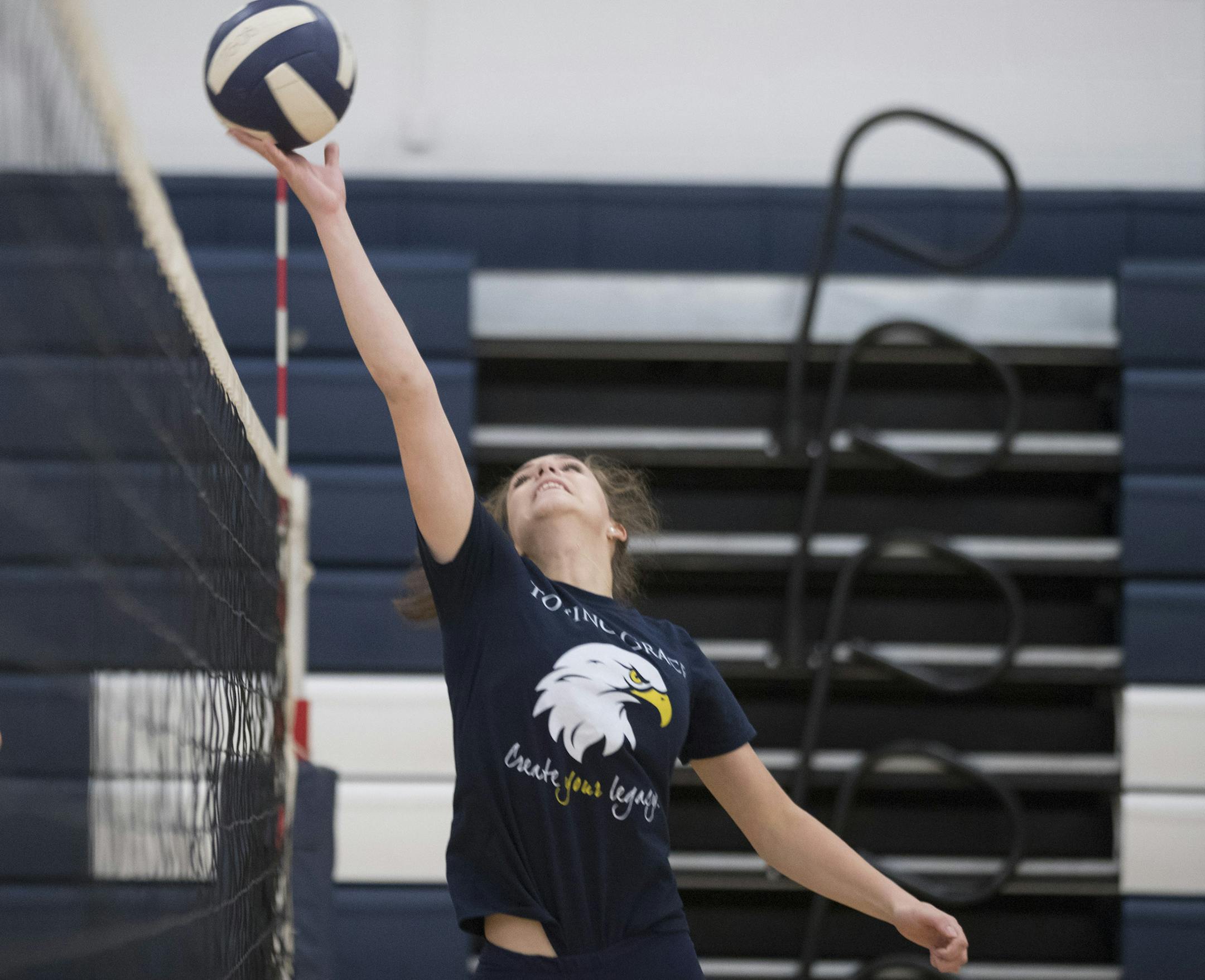 Maddie Schaefer, a junior setter, will run Totino-Grace's 5-1 offense. The Eagles were ranked No. 9 in the Class 2A preseason poll.
