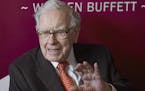 FILE - In this May 5, 2019, file photo Warren Buffett, Chairman and CEO of Berkshire Hathaway, speaks following the annual Berkshire Hathaway sharehol