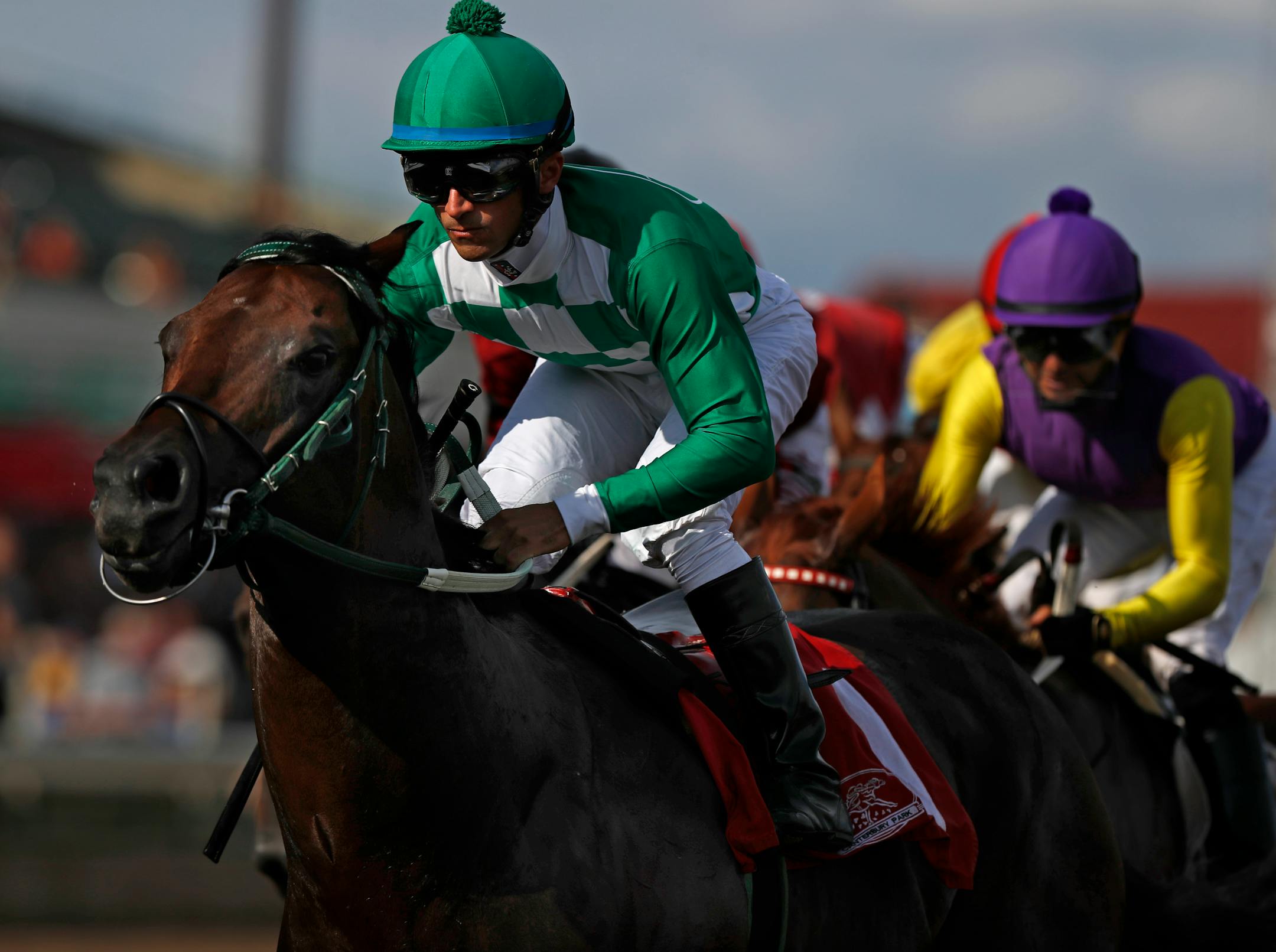 Leandro Goncalves enjoyed a fairly easy trip aboard star colt Mr. Jagermeister, finishing 4½ lengths ahead of five other horses Sunday afternoon in the Minnesota Classic Championship, the eighth race during Canterbury Park's Festival of Champions showcasing Minnesota-bred horses.