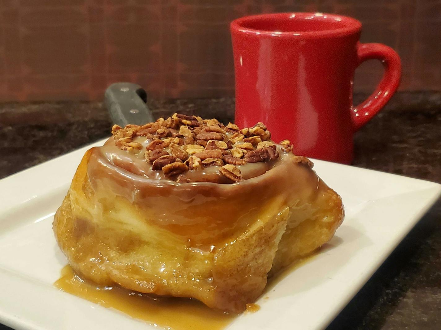 Caramel pecan roll from Hell's Kitchen