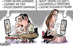 Sack cartoon: Ted Cruz-Carly Fiorina