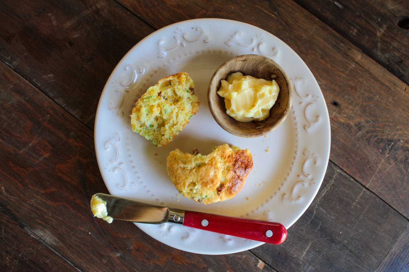 Brown butter adds a nutty flavor to Zucchini Corny Cornbread. Recipe by Beth Dooley, photos by Ashley Moyna Schwickert, Special to the Star Tribune