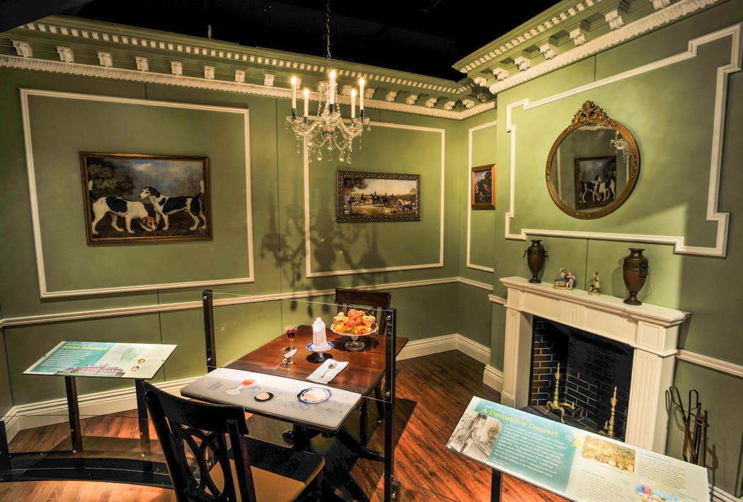 A replica of Jane Austen’s early 1800s dining room is on display.