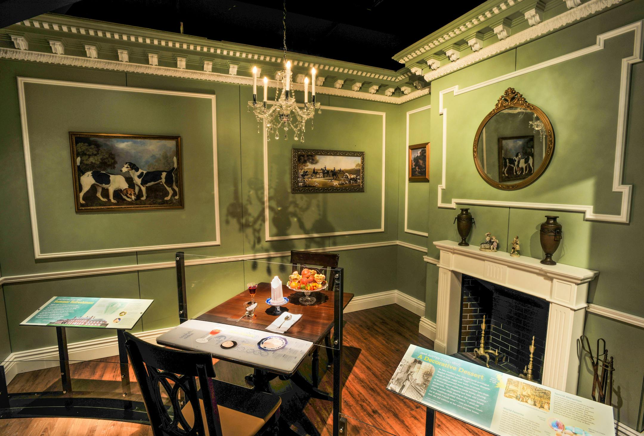 A replica of Jane Austen's early 1800s dining room is on display.