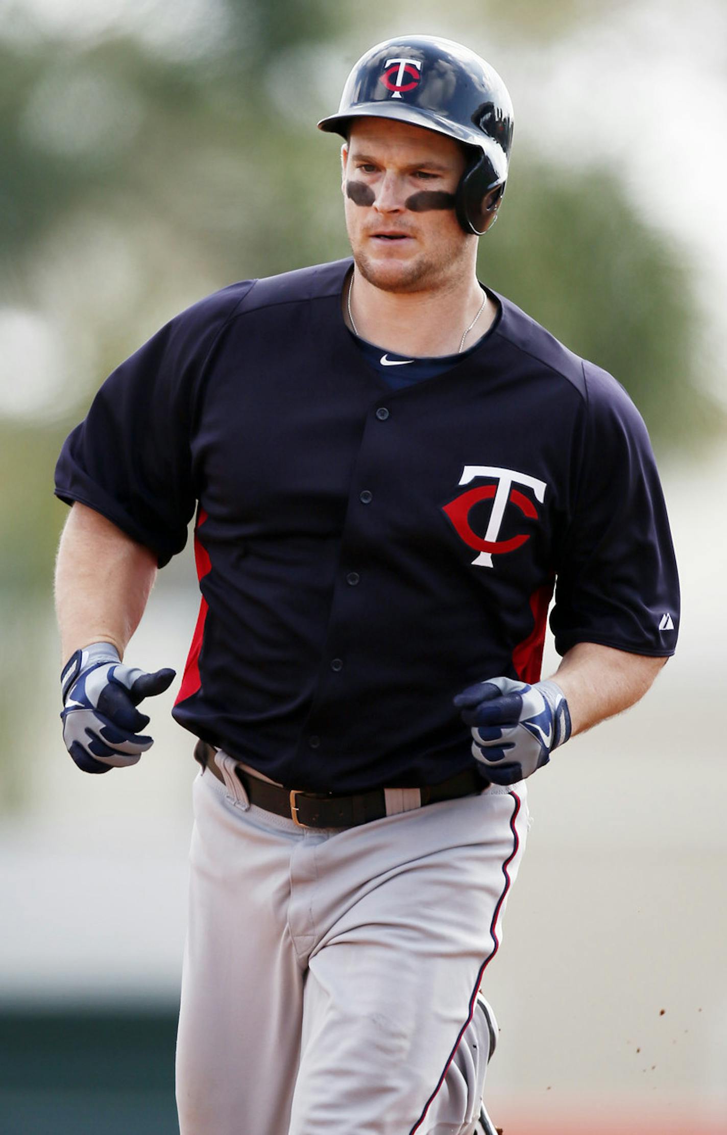 Twins Josh Willingham rounded the bases after hitting a two run homer in the third inning during the Twins and Baltimore Orioles spring game Saturday Feb.23, 2013 at Ed Smith Stadium in Sarasota , FL. Baltimore beat Minnesota 5-3.] JERRY HOLT &#x201a;&#xc4;&#xa2; jerry.holt@startribune.com