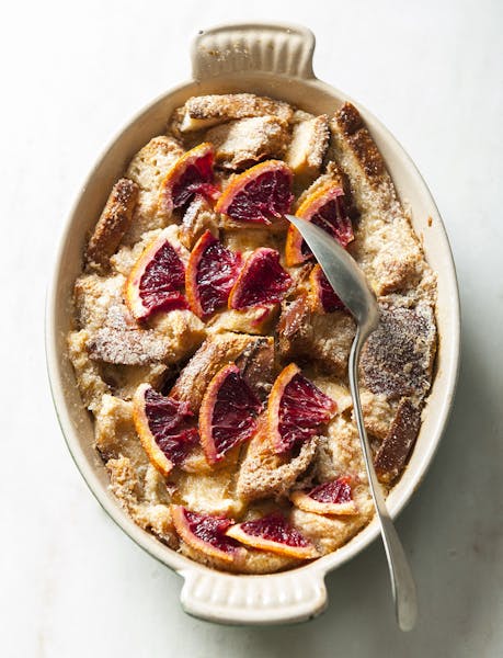 Blood orange bread pudding. Photo by Mette Nielsen, Special to the Star Tribune