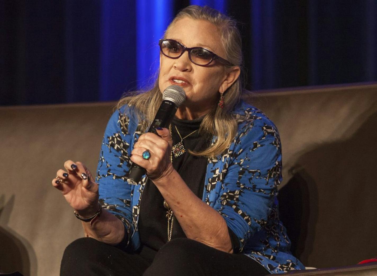 August 2016: Carrie Fisher during Wizard World Chicago Comic-Con at the Donald E. Stephens Convention Center in Chicago.