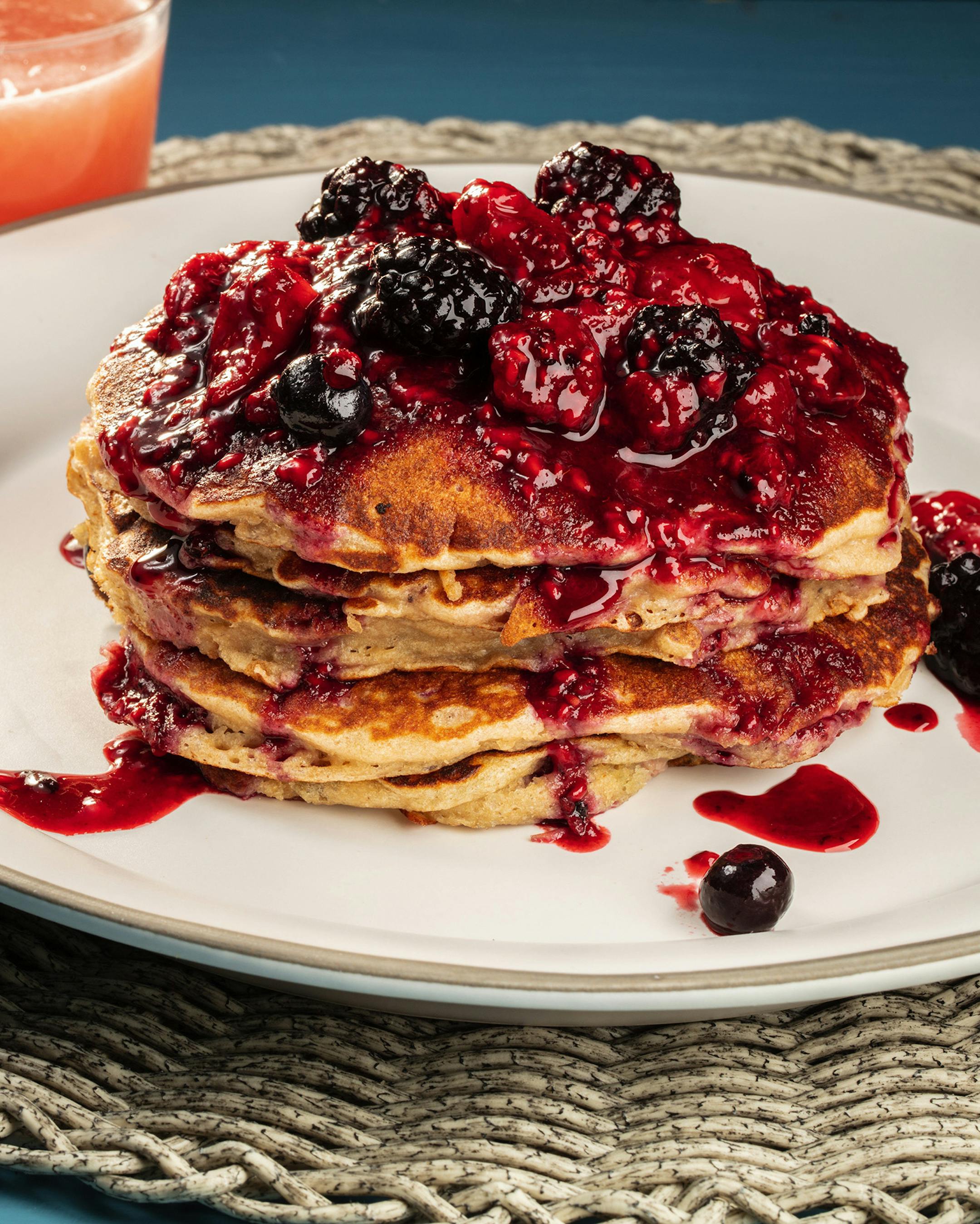 Using frozen berries is a shortcut that means you can always have the ingredients on hand to make these pancakes. (Zbigniew Bzdak/Chicago Tribune/TNS)