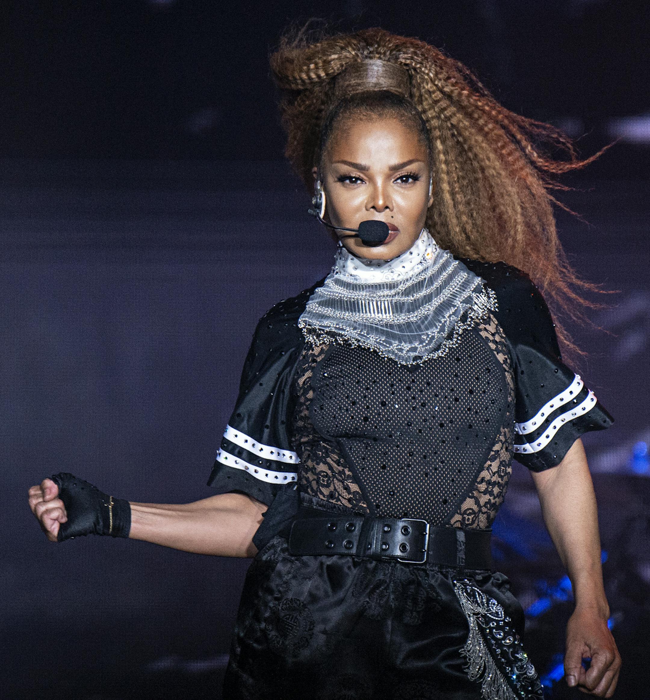 FILE - In this July 8, 2018 file photo, Janet Jackson performs at the 2018 Essence Festival in New Orleans. Jackson will join Def Leppard, Stevie Nicks, Radiohead, the Cure, Roxy Music and the Zombies as new members of the Rock and Roll Hall of Fame. The 34th induction ceremony will take place on March 29 at Barclays Center in New York. (Photo by Amy Harris/Invision/AP)