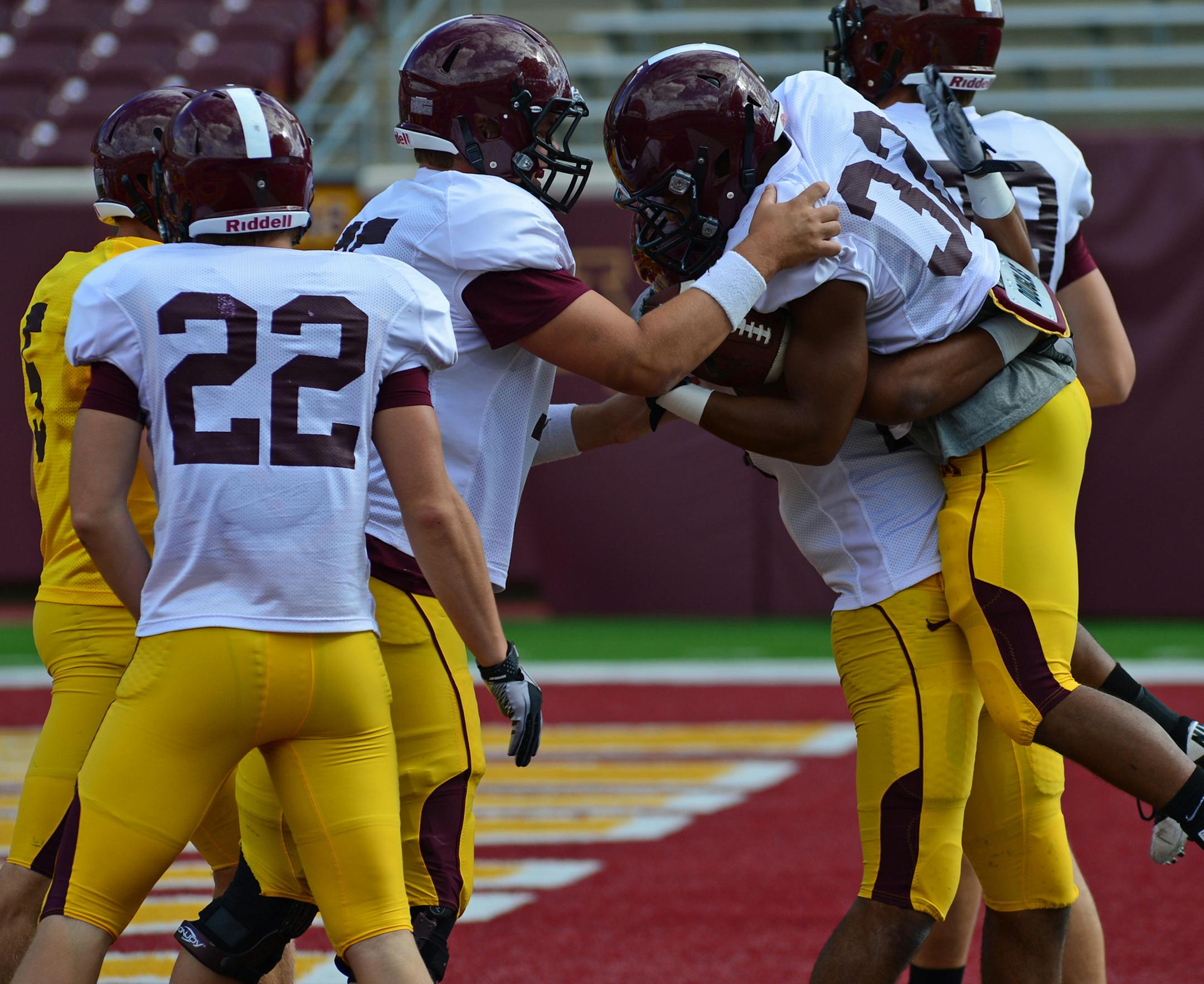 Berkley Edwards broke away for a long touchdown run during the scrimmage.