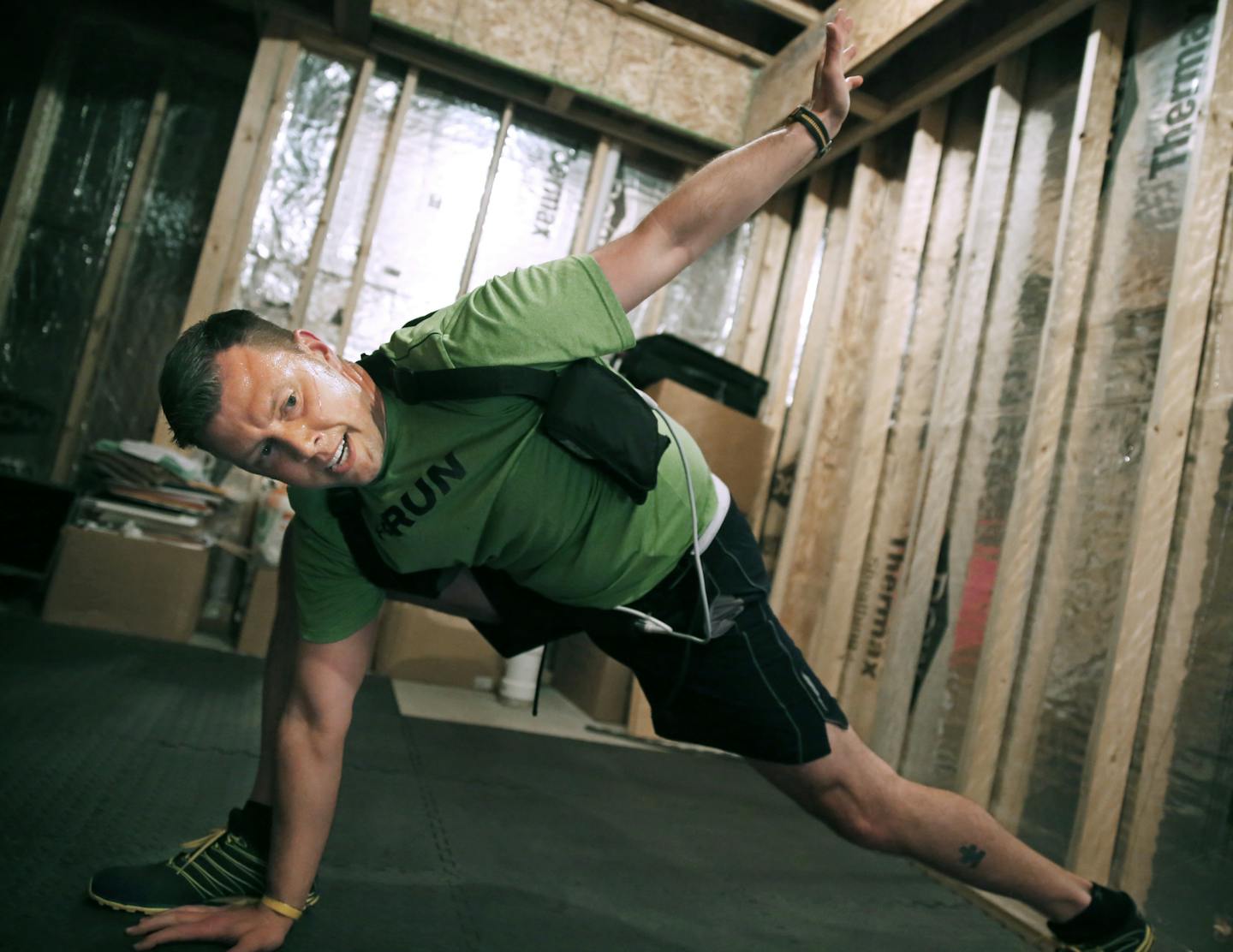 At their home in Plymouth, Peter Quimby completed the Insanity Workout, a hardcore physical fitness routine one can watch on video. Even though Quimby has a left ventricular assist device, he refuses to let it slow him down. ] tsong-taataarii@startribune.com