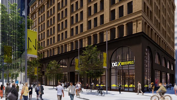 This artist's rendition shows Dollar General's planned DGX store on the Nicollet Mall.