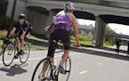 On the Midtown Greenway, bikers took advantage of the break in the weather. The boom in biking and walking in Minneapolis has produced measurable redu