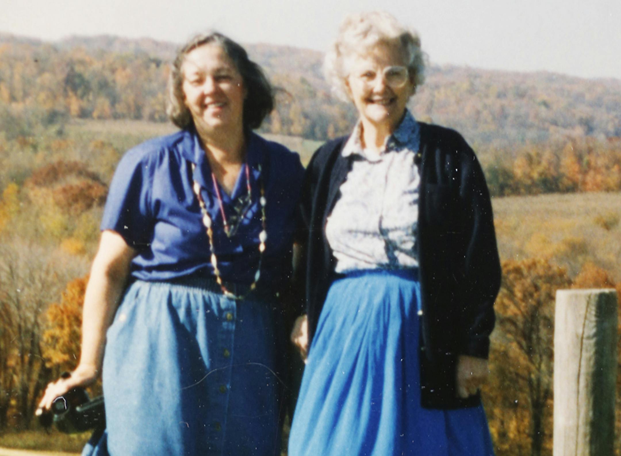 This is a photograph of Lois Csontos-Nielsen (left) and her pen pal Freda Jones during their trip to Malabar Farm in 1993. (photo courtesy Lois Csontos-Nielsen) ORG XMIT: 1188642