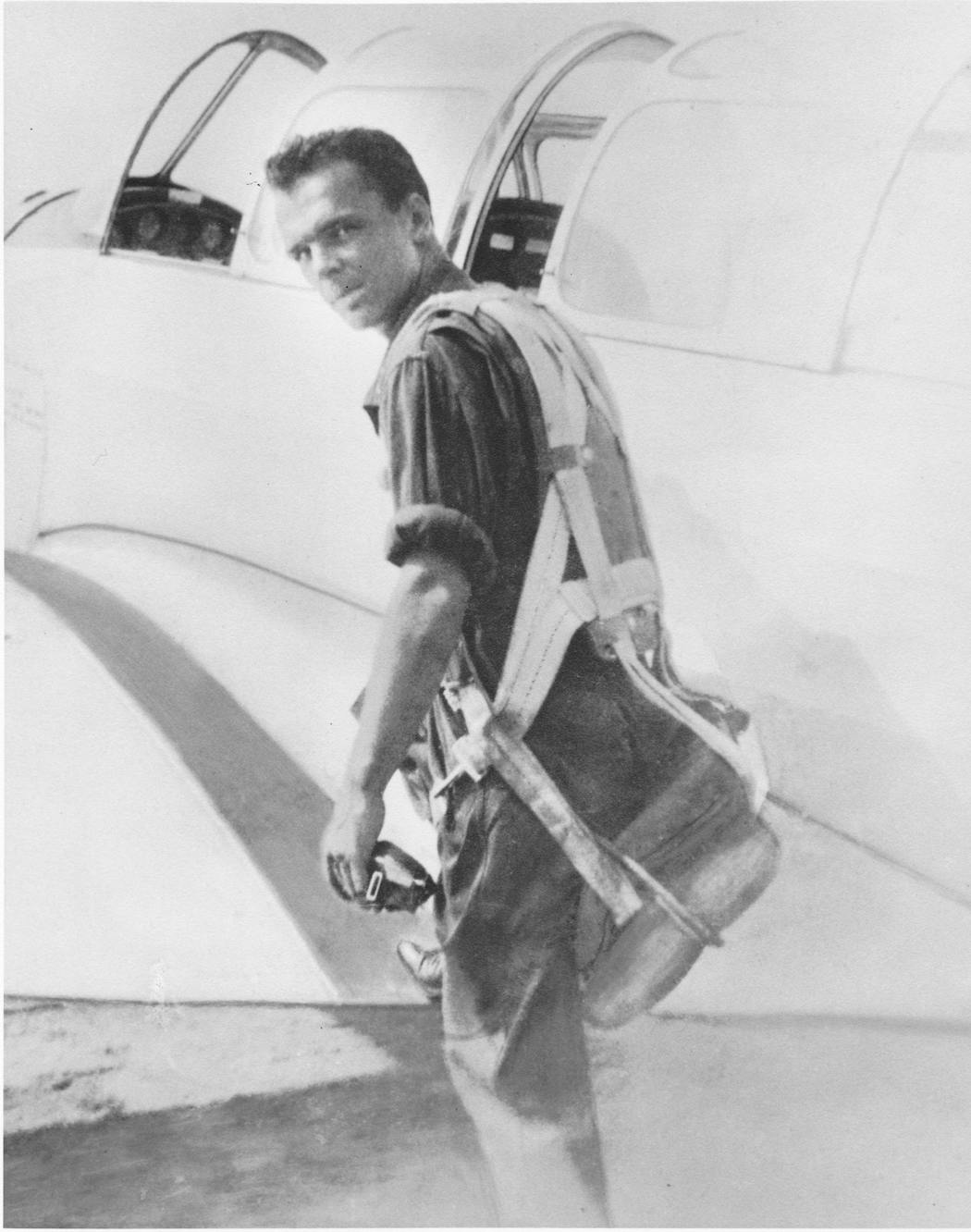 Lt. William J. McGowan during his 1943 pilot training in Eagle Pass, Texas, right before he got his commission and wings.