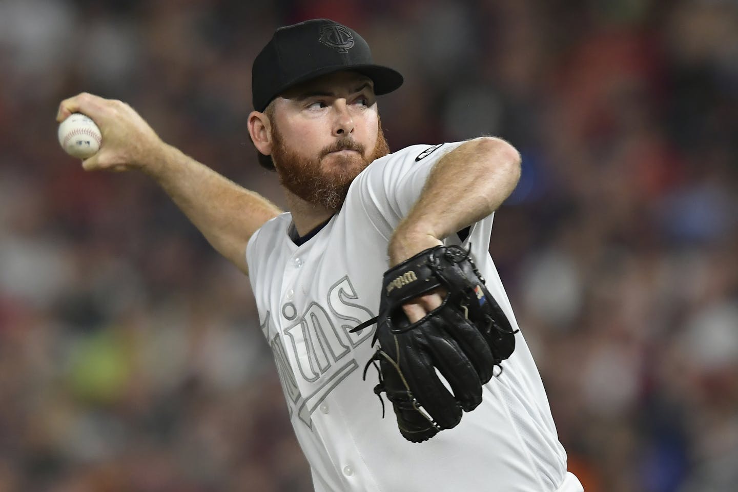 Minnesota Twins relief pitcher Sam Dyson (49) threw a pitch against the Detroit Tigers in the top of the seventh inning. ] Aaron Lavinsky &#x2022; aaron.lavinsky@startribune.com The Minnesota Twins played the Detroit Tigers on Saturday, Aug. 24, 2019 at Target Field in Minneapolis, Minn.