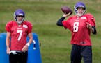 Vikings QB Sam Bradford strings together another practice ahead of Bears game