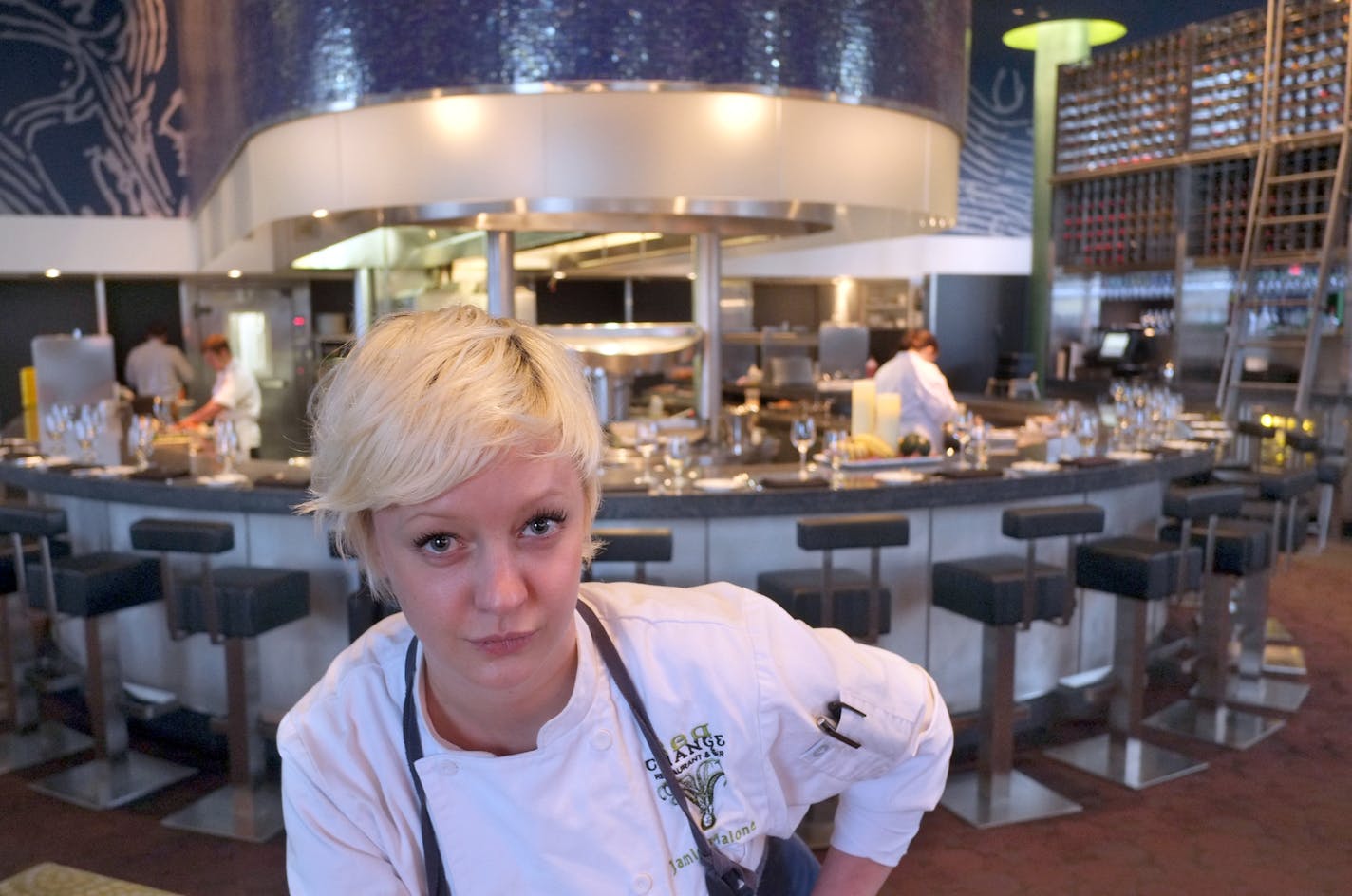 Jamie Malone of Sea Change, one of the few female chefs in the twin cities running one of the bigger rooms. [ TOM WALLACE &#x2022; twallace@startribune.com _ Assignments #20025879A_ October 24, 2012_ SLUG: Chef1101_ EXTRA INFORMATION: Part of the Taste Section Chef series on Minnesota foodies.