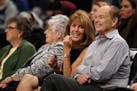 Minnesota Timberwolves team owner Glen Taylor watched from the sidelines with his wife Becky Mulvihill in the first half. ] ANTHONY SOUFFLE &#xef; ant