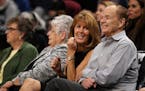 Minnesota Timberwolves team owner Glen Taylor watched from the sidelines with his wife Becky Mulvihill in the first half. ] ANTHONY SOUFFLE &#xef; ant