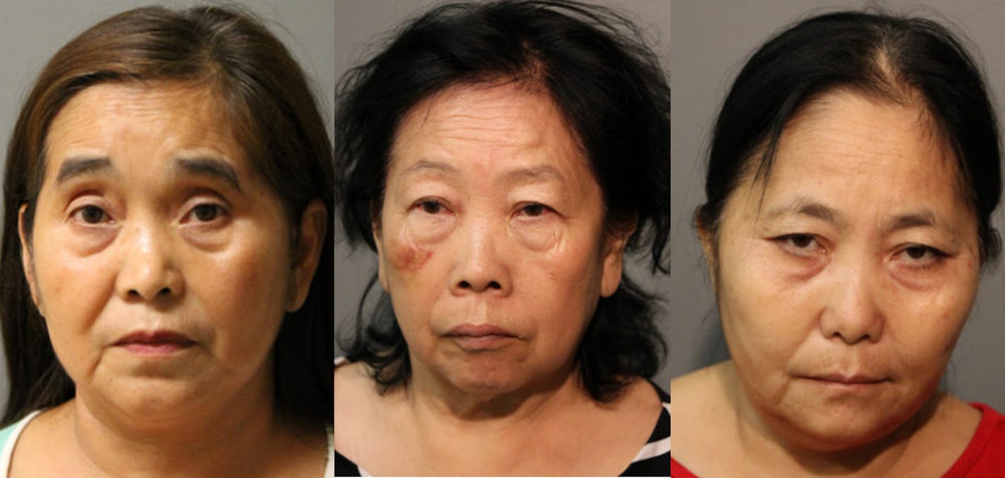 Three Minnesota women were arrested at O'Hare International AIrport after authorities said they found heroin and opium in their luggage. Left to right: Mai Vue Vang, Pa Yang and True Thao.