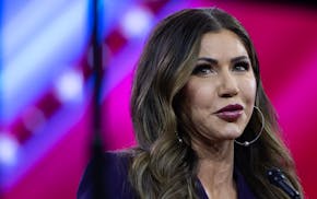 South Dakota Gov. Kristi Noem (R) speaks during the Conservative Political Action Conference (CPAC) in National Harbor, Maryland, on Friday, February