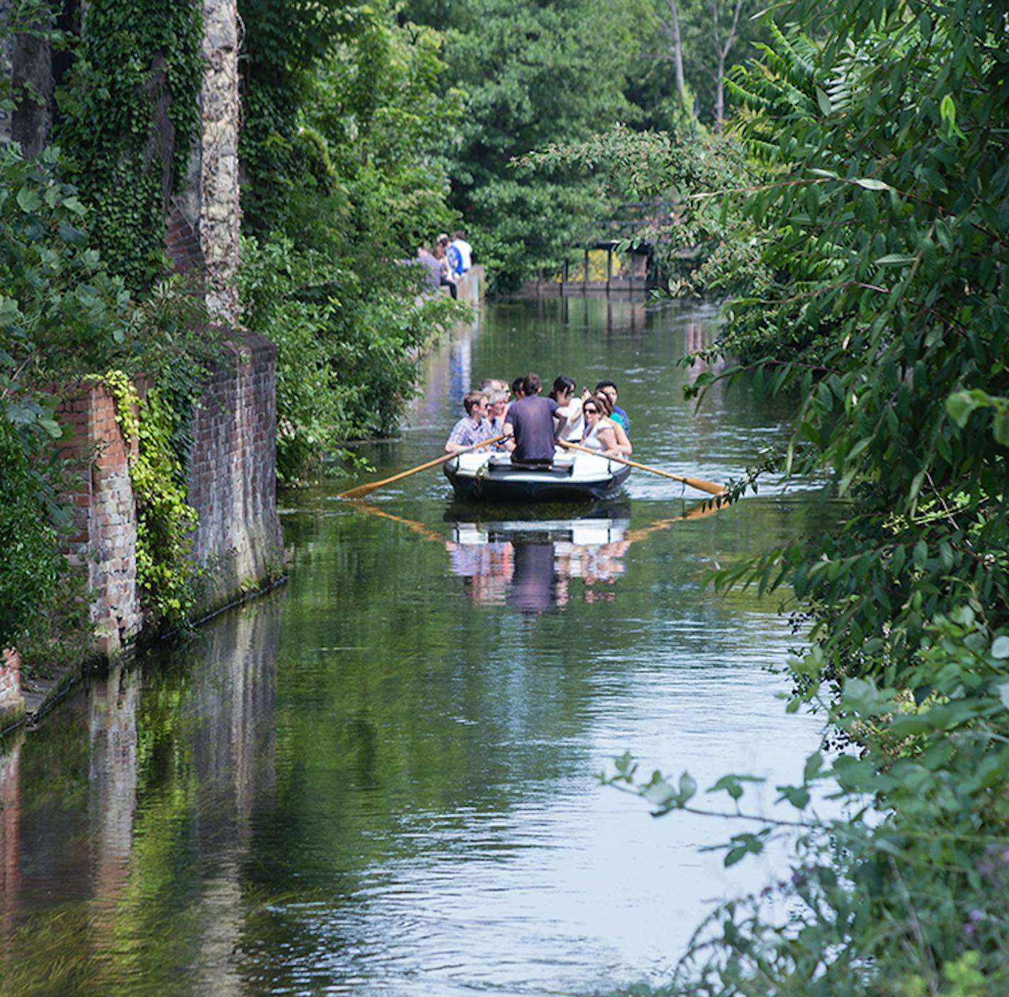 Boaters enjoy the River Stour in Canterbury.