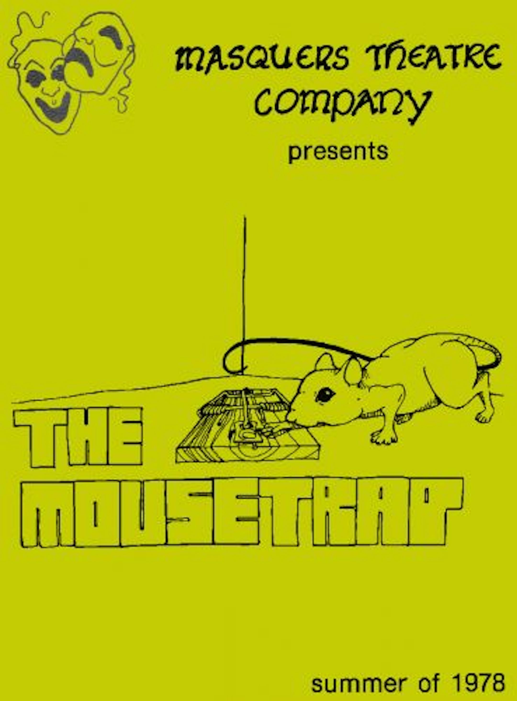 The cast and program from Masquers Theatre Company�s 1978 production of �Mousetrap.� The Forest Lake theater is looking for photos and playbills from previous productions for a history project it is undertaking to celebrate its 35th year.Photos from Masquers Theatre Company
