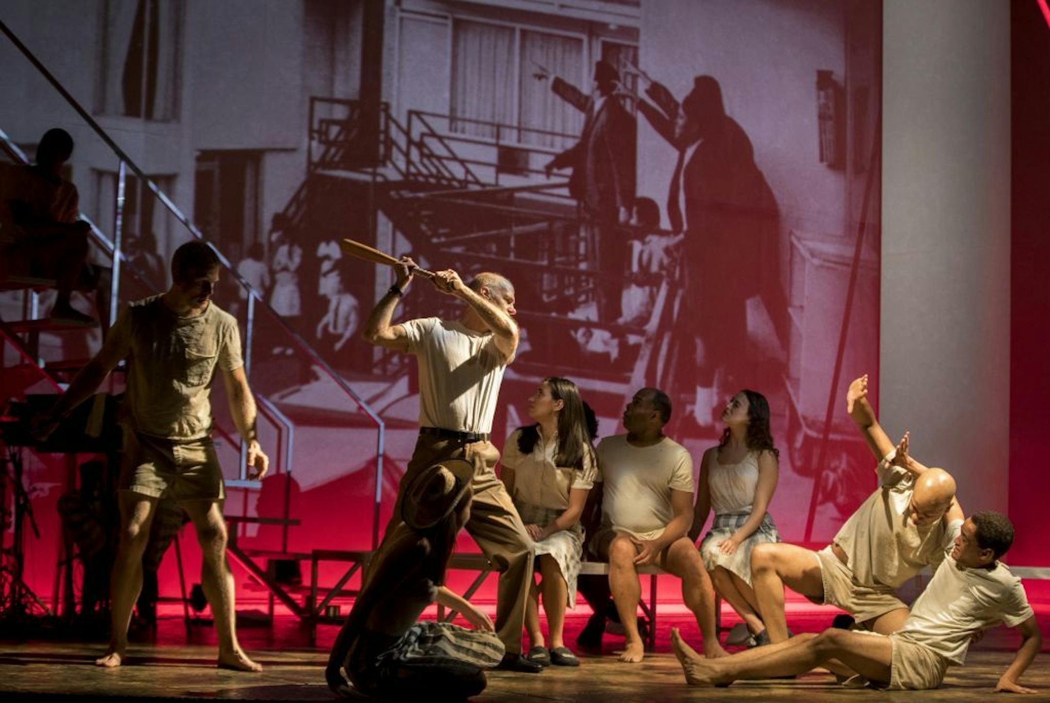 The cast of the The Parchman Hour performed during a technical rehearsal at the Guthrie Theater.