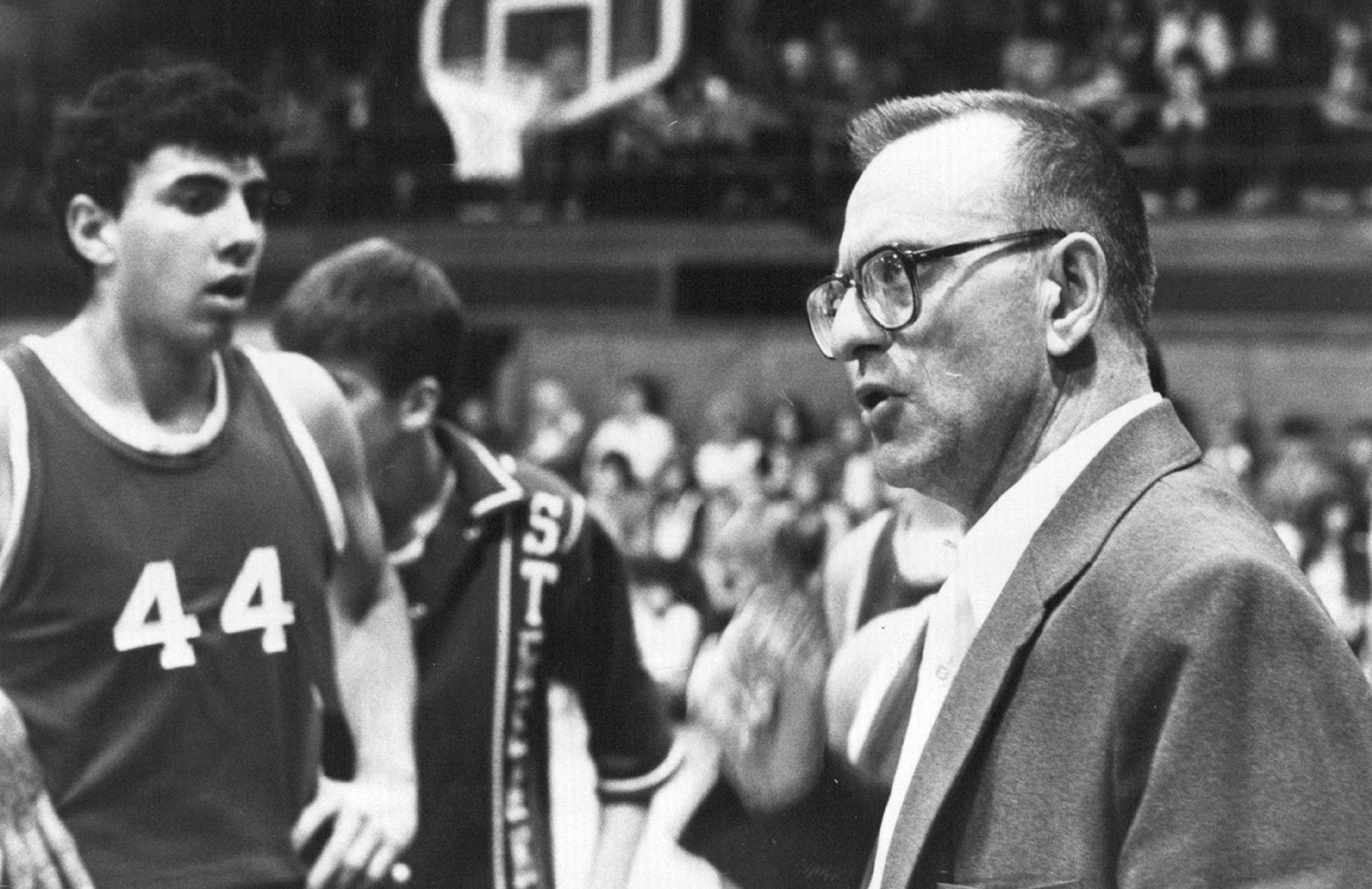 Chisholm Coach Bob McDonald during a game in 1982.