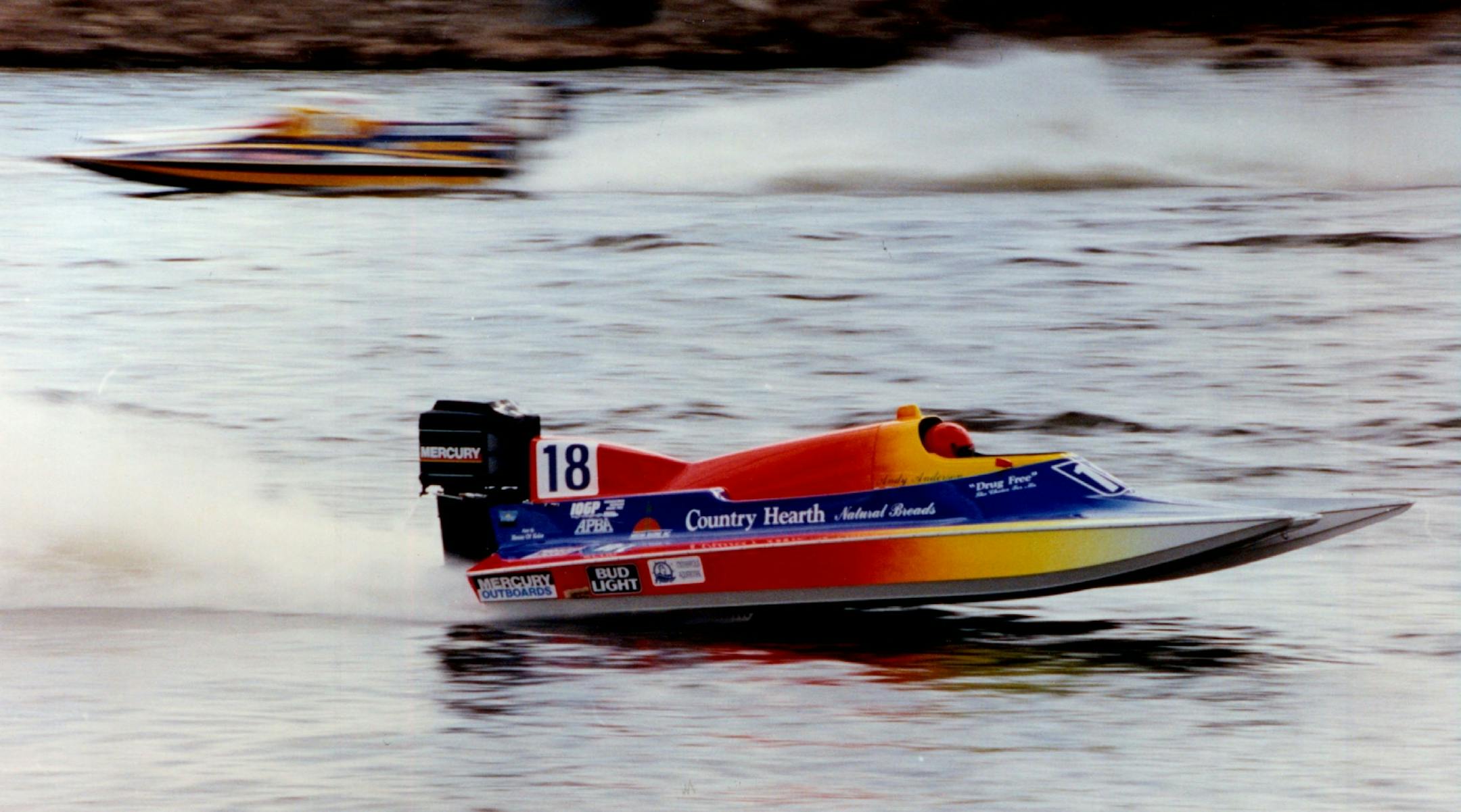 July 22, 1990: Rollin' down the River Lee Anderson of Minneapolis sped down the Mississippi River during the Aquatennial Water Events Powerboat Classic on Saturday afternoon.