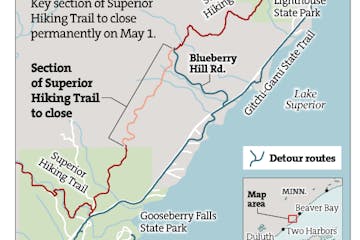 Superior hiking trail detour