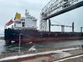 The first saltie of the 2024 season was the Barbro, which sailed into Duluth at 11:44 a.m. on Monday.