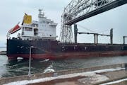 The first saltie of the 2024 season was the Barbro, which sailed into Duluth at 11:44 a.m. on Monday.