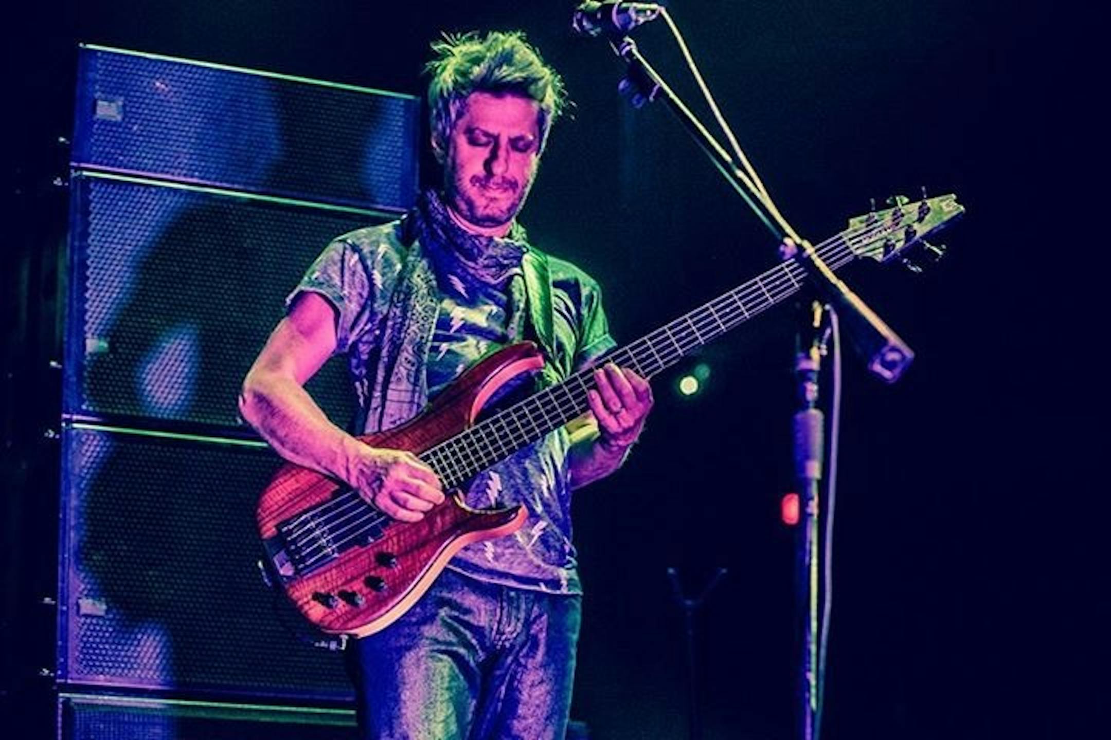 Bassist Mike Gordon of Phish in concert at the MGM Grand in Las Vegas in 2014.