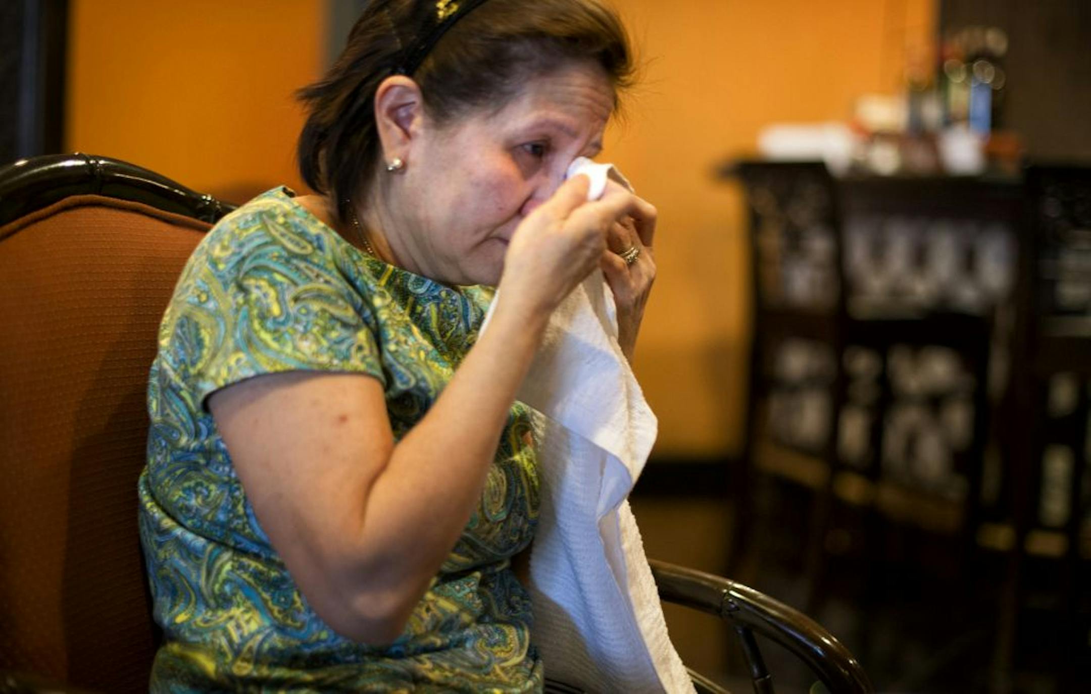 Mai Village owner Mai Nguyen dried some tears as she talked about the financial struggle of her restaurant. Wednesday, September 19, 2012