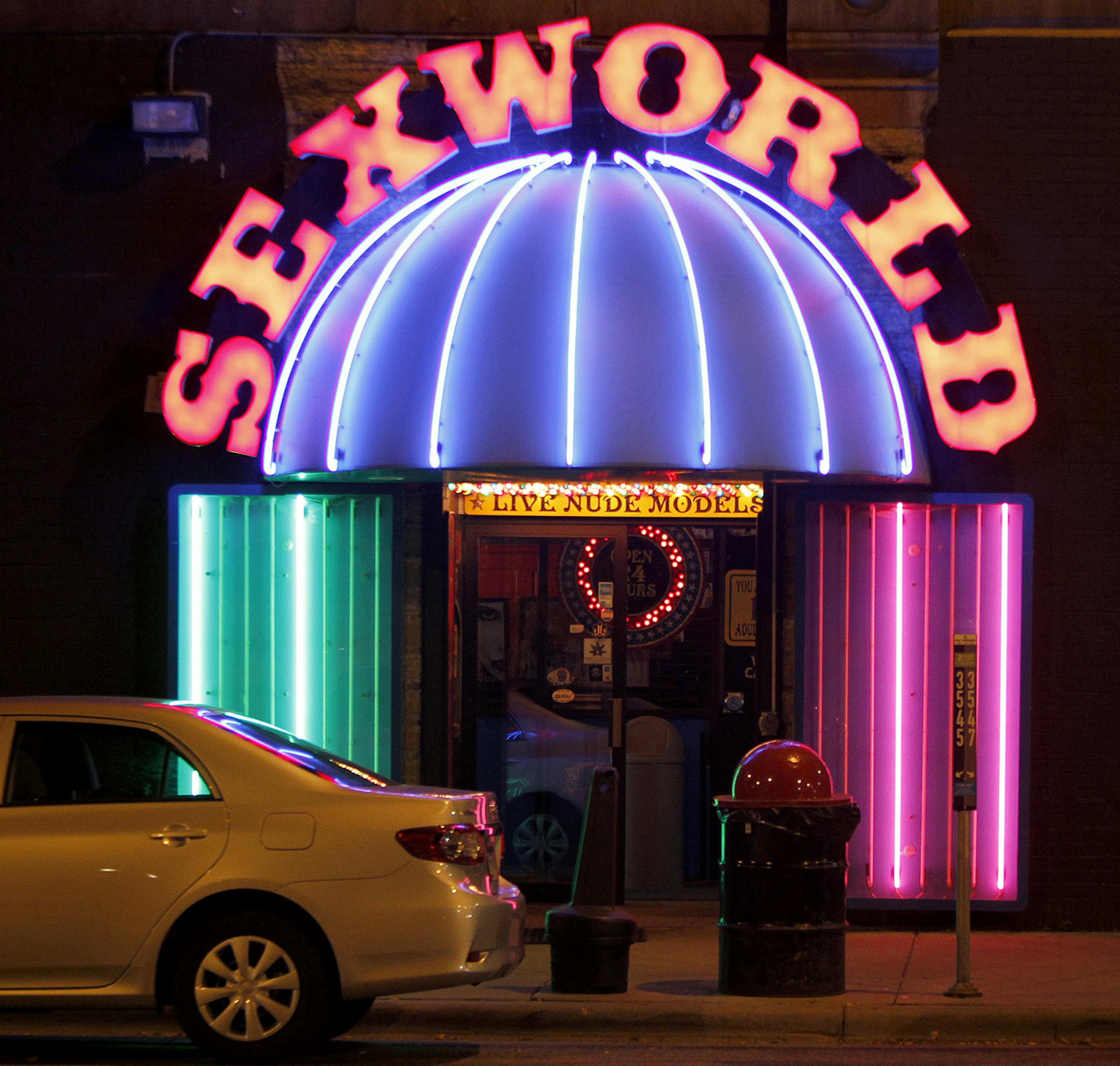 When Bobbi Larson ran away from a treatment center, she and another teen were dropped off at Sex World in downtown Minneapolis, where they were picked up by a pimp. (ELIZABETH FLORES/STAR TRIBUNE) ELIZABETH FLORES • eflores@startribune.com