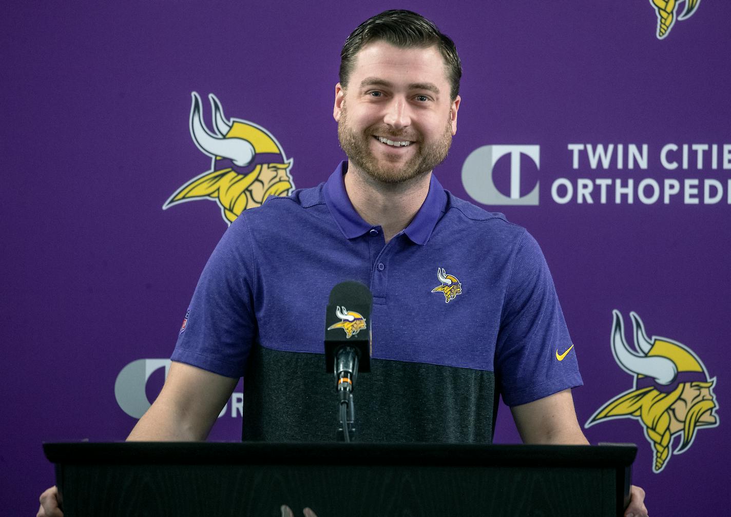 Vikings wide receivers coach Andrew Janocko.