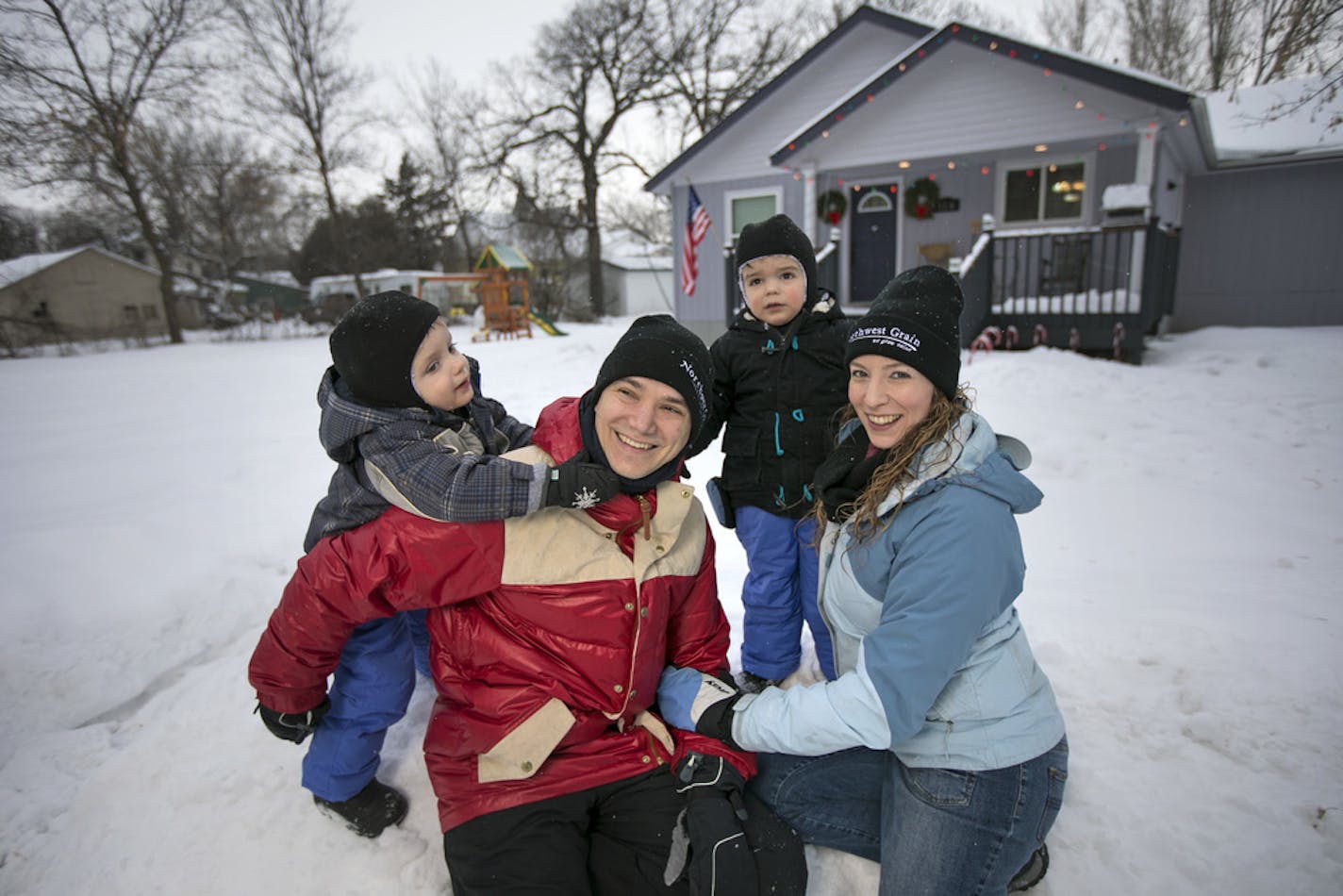 Washington Post reporter Chris Ingraham now lives in a modest home in Red Lake Falls with his wife Briana and twins Charles and Jack. ] Washington Post reporter Christopher Ingraham's unlikely story starts with him writing a data driven article about how bad it is to live in Red Lake County, MN, and ends with him falling in love with the place and moving his family there from D.C. BRIAN PETERSON &#xa5; brian.peterson@startribune.com
Red Lake Falls, MN 01/29/17