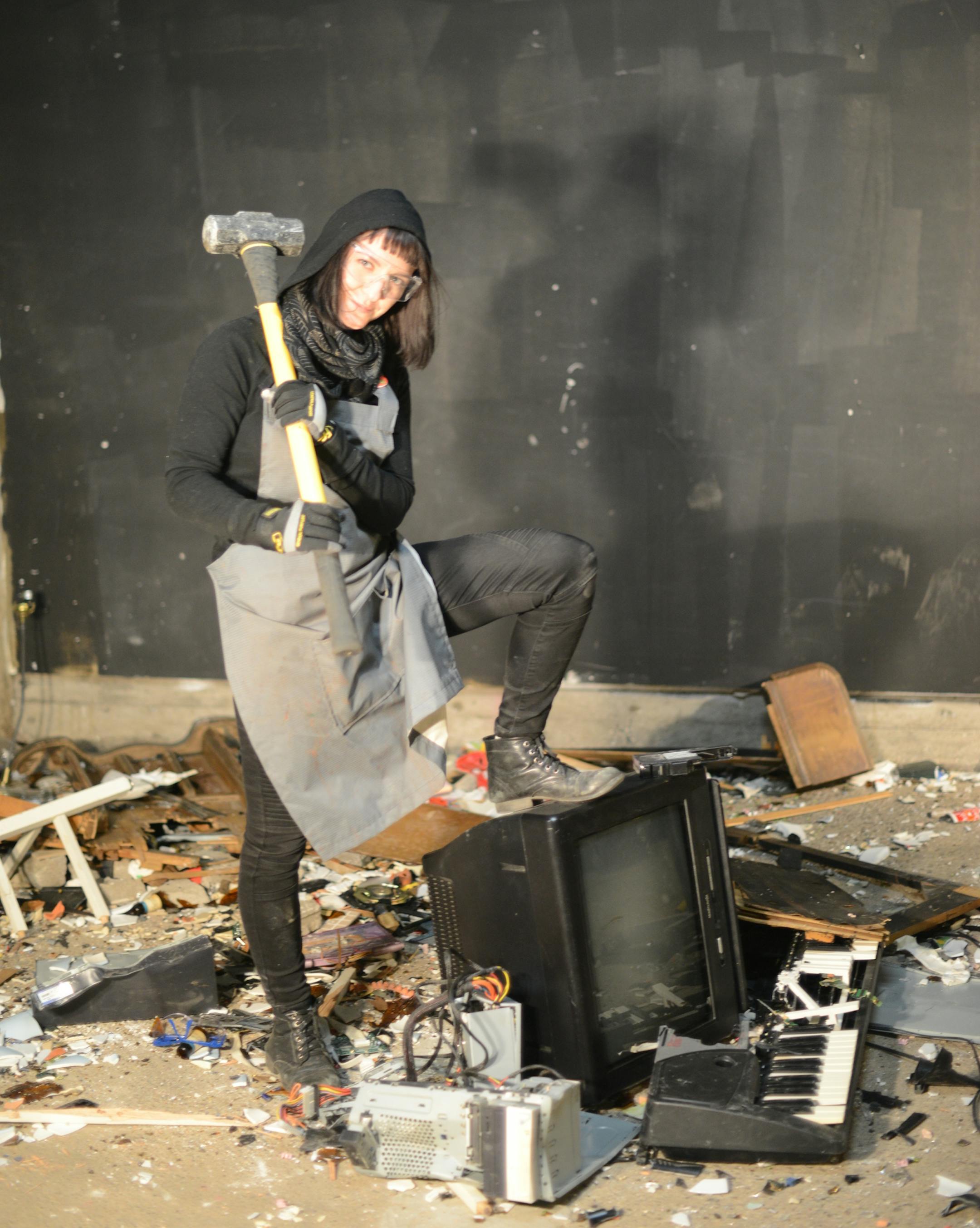 Theresa Purcell, founder of the Break Room, where people can smash breakables to let off steam. Photo provided.