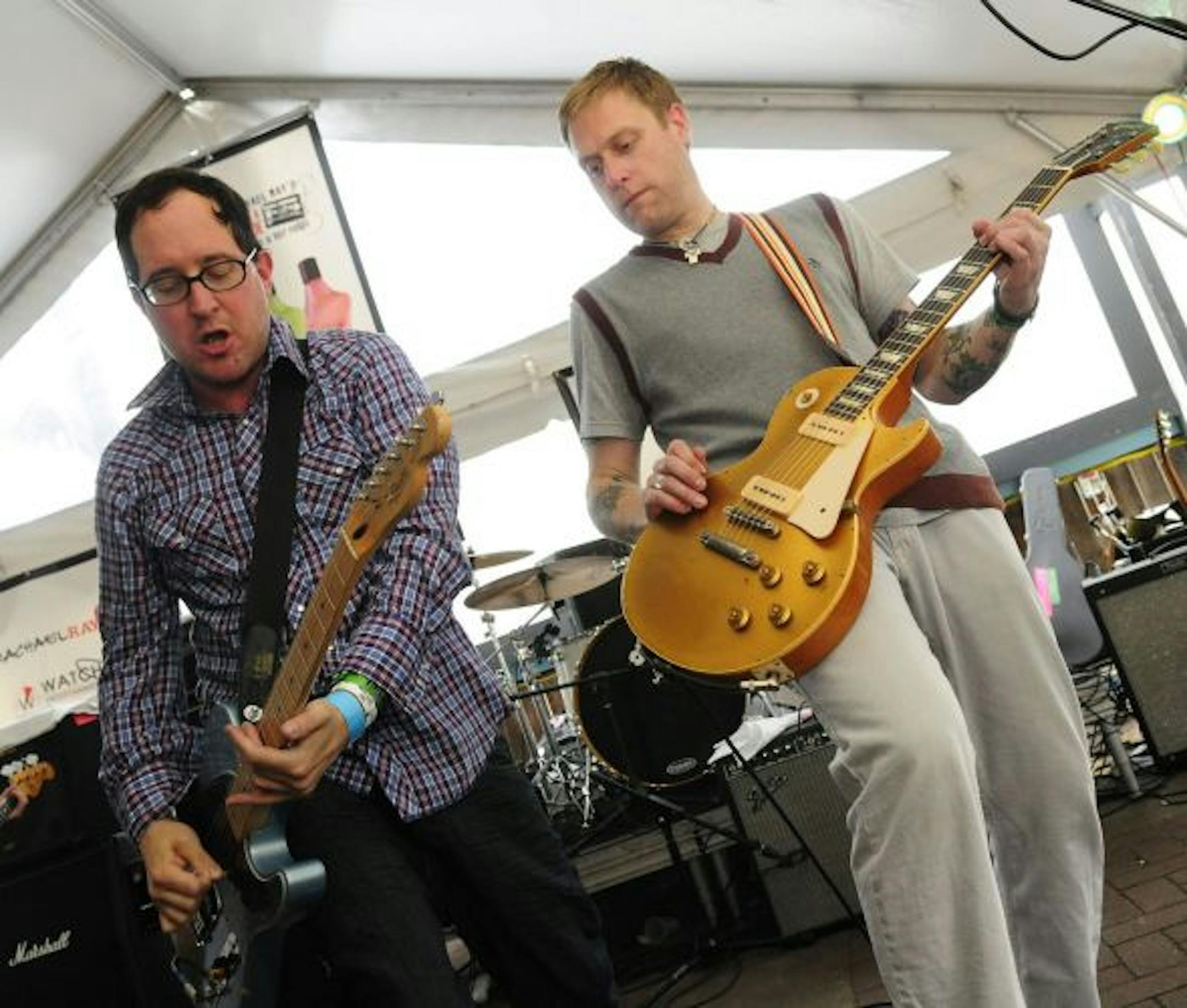 The Hold Steady perform at a daytime party hosted by Rachael Ray.