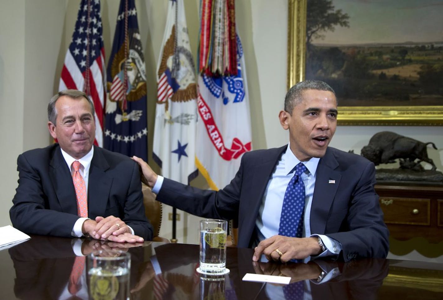 President Barack Obama, right, and House Speaker John Boehner of Ohio.