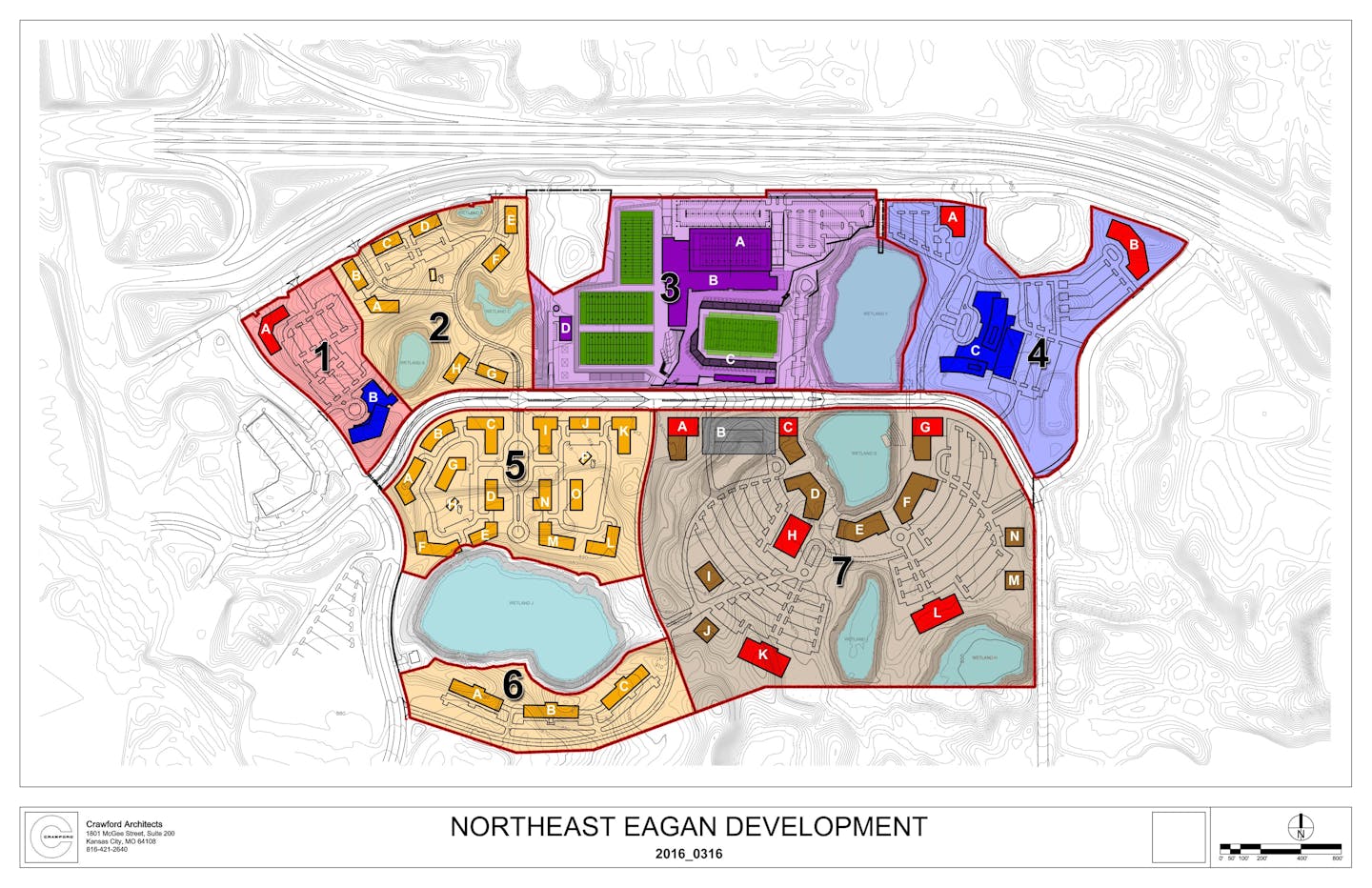 An overhead view shows plans for the Vikings' new headquarters in Eagan.