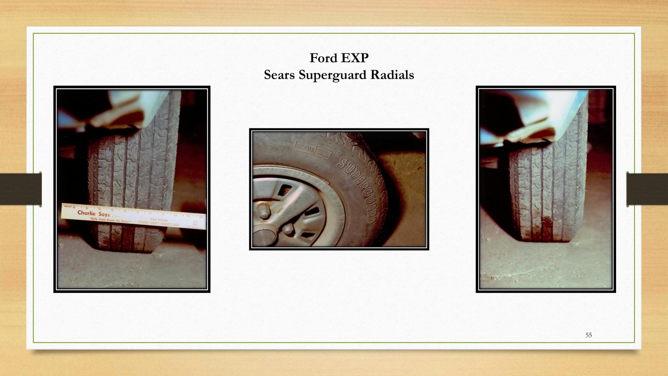 COURTESY STEARNS COUNTY. Tires on Danny Heinrich's car matched tire tracks found at the Wetterling abduction scene.