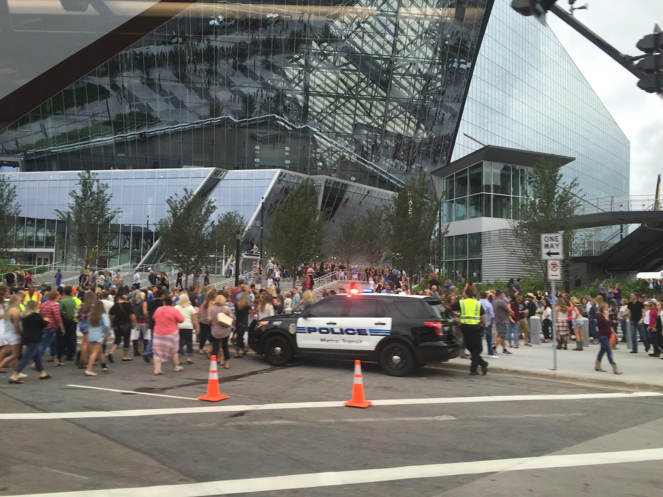 Luke Bryan concertgoers headed to U.S. Bank Stadium on Friday in downtown Minneapolis.