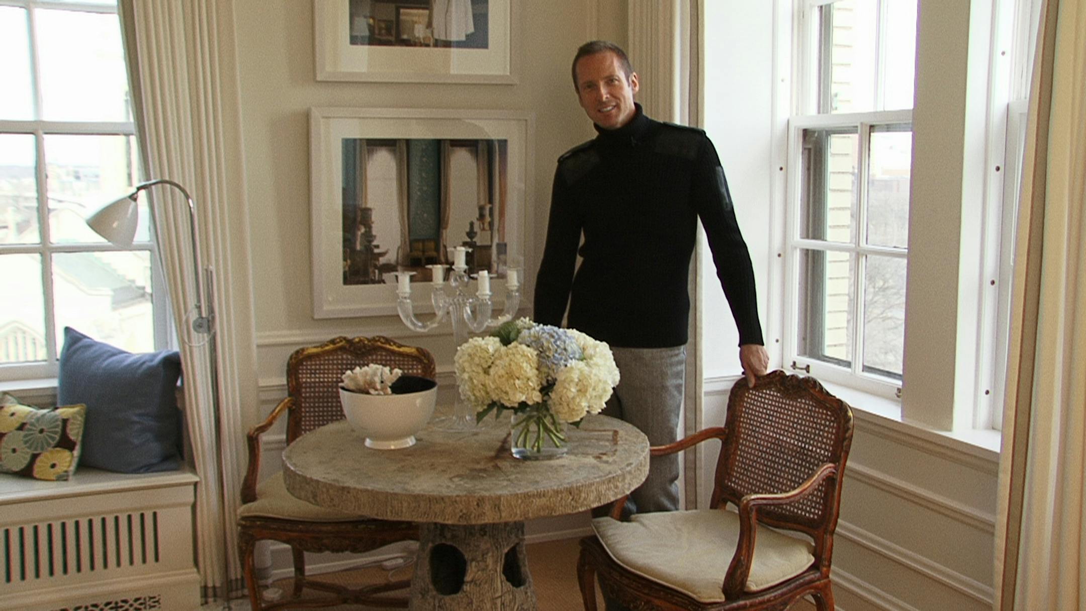 Andrew Flesher in his home