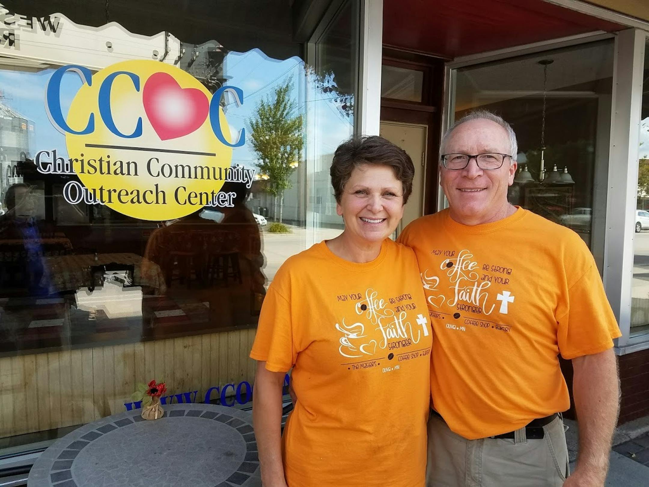 Carlotta and John Eischens are still hard at work in the nonprofit Christian Community Outreach Center, which is connected to a coffee shop. They say they could use more philanthropic and public support.
