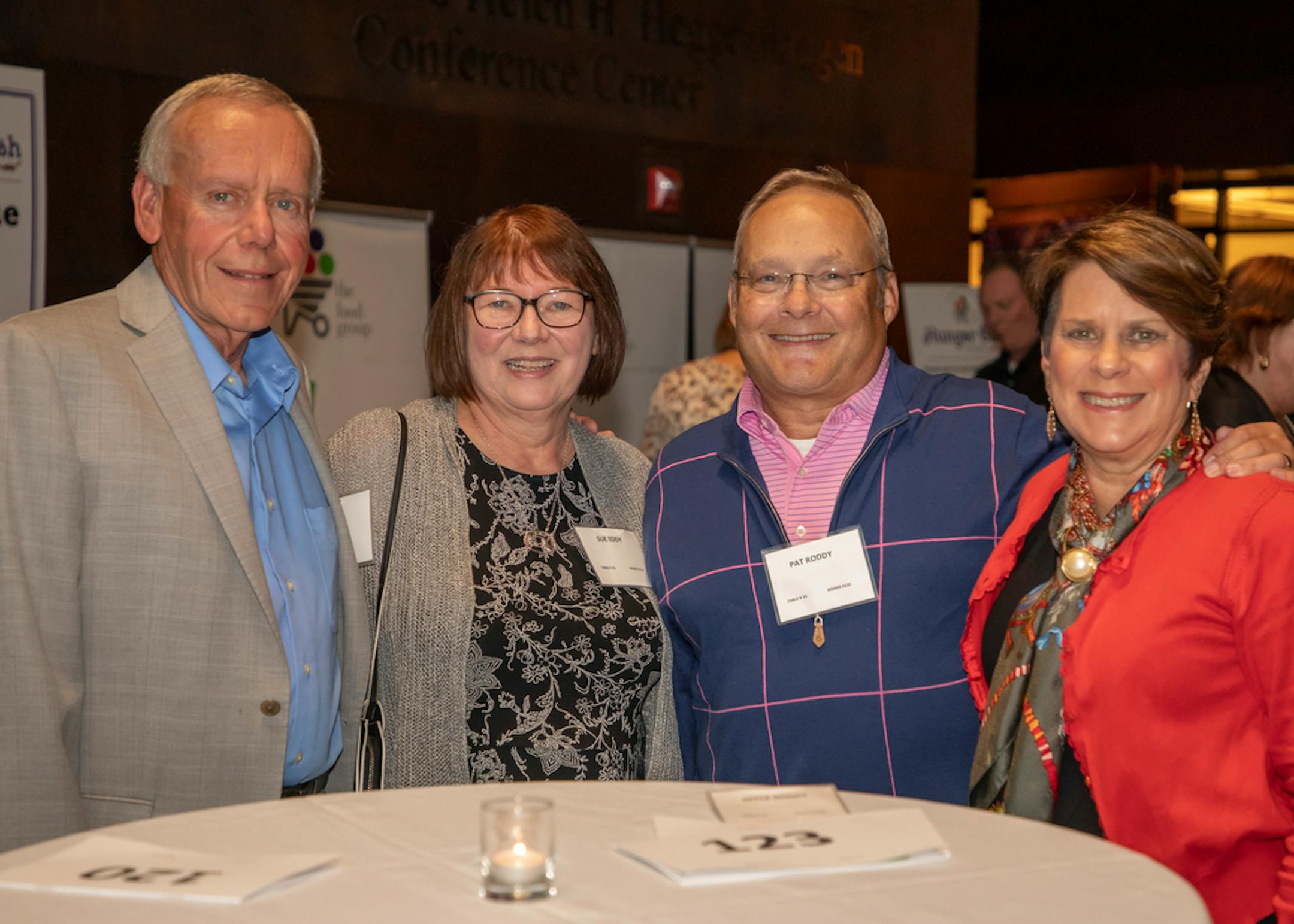 Gary & Sue Eddy, Pat & Joyce Roddy at the 2019 Hunger Bash.