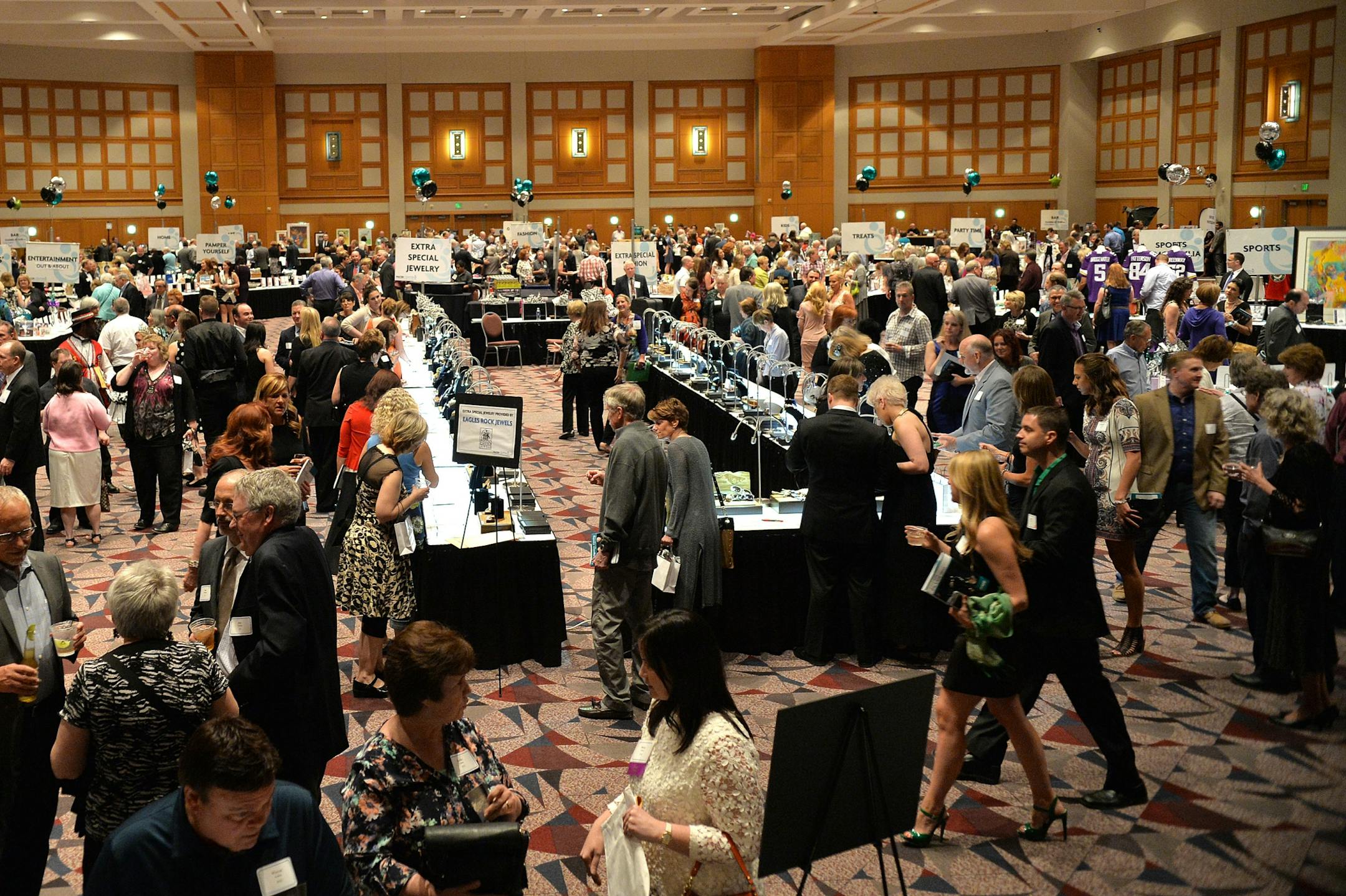 The PACER Center Annual Fundraiser silent auction filled an entire ballroom at the Minneapolis Convention Center.